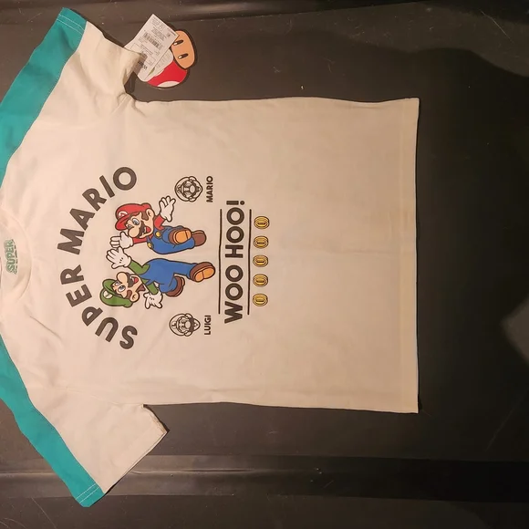 Super Mario Bros Mario & Luigi Tee NWT Boys M (7–8) Nintendo - Picture 3 of 8